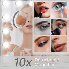 Amifiy vanity mirror on a desk in bedroom providing salon lighting