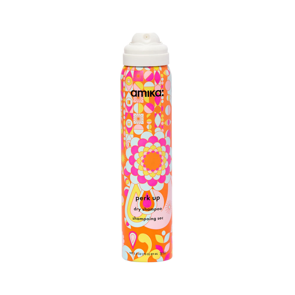 Amika Perk Up front packaging shows clean design and product benefit