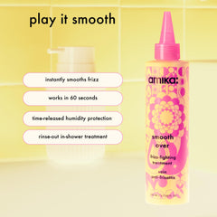 Amika open cap with mask texture on fingertip, shows lightweight creamy formula