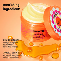 amika soulfood being applied to towel-dried hair for instant hydration