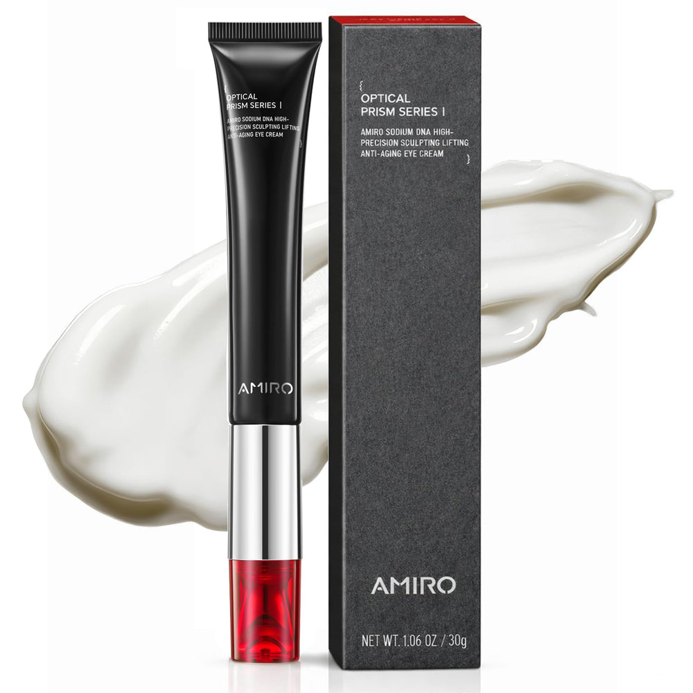 AMIRO front packaging showing compact cream and massager for quick routines