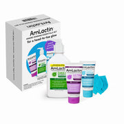 Amlactin essentials front packaging showing complete lactic acid kit benefits