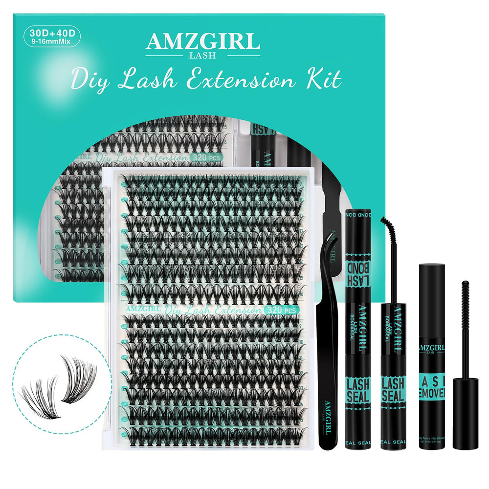 AMZGIRL LASH front packaging showing kit contents and convenience