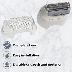 ANAKEL HOME Braun shaver head installed on Silk-épil epilator demonstrating correct fit and ease