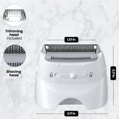 ANAKEL HOME Braun shaver head trim cap detail showing included parts for complete replacement