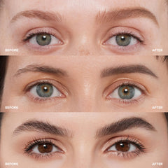 Anastasia Beverly Hills Brow Definer applied on model brows with spoolie blending for a natural finish