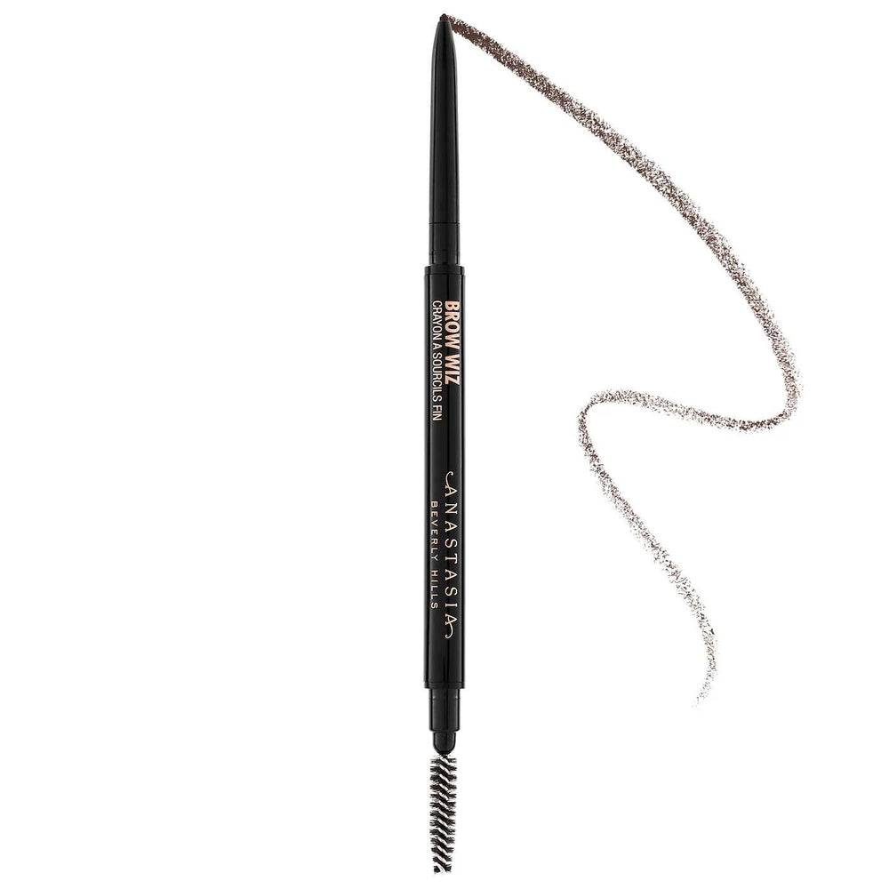 Anastasia Brow Wiz front packaging showing compact pencil and label benefits