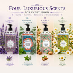 AnatoliaDaphne Lavender + Almond bottle displayed for calming bathroom scent