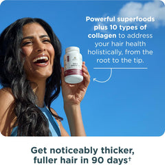 Ancient Nutrition capsules in hand demonstrating recommended two-per-day dose