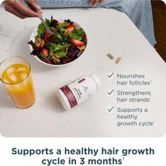 Ancient Nutrition label close-up showing collagen and keratin blend details