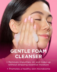 Andalou Naturals pump dispensing soft foam for effortless cleansing