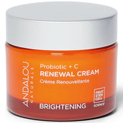 Andalou Naturals jar front showing brightening cream and clear branding benefit