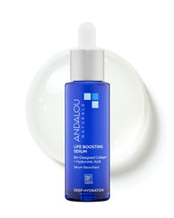 Andalou Naturals front packaging showing serum bottle and benefits