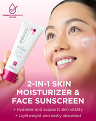 Andalou Naturals texture close-up demonstrating sheer finish and quick absorption benefit