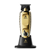 Andis GTX-EXO II front view showing gold finish and ergonomic grip benefits precision