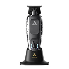 Andis GTX-EXO II front view showing sleek black chrome and professional finish benefit: premium look