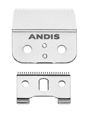 Andis outliner II front view showing blade edge for precise outlining