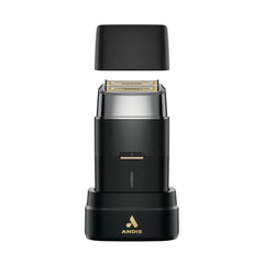 Andis close-up of gold titanium foils highlighting hypoallergenic comfort benefit