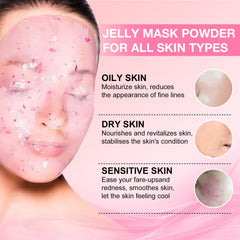 Angeland jelly mask texture close-up showing smooth gel and hydrating consistency