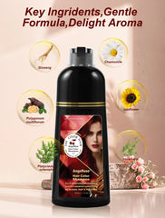AngeRose texture pouring from bottle highlighting smooth, easy lather