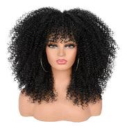 ANNISOUL curly wig front view showing natural volume and instant style
