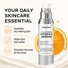 Anroha serum texture drop illustrating lightweight, hydrating feel