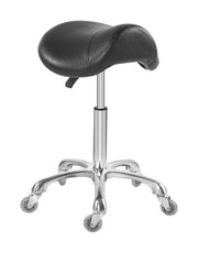 Antlu front view of saddle stool showing ergonomic posture benefit