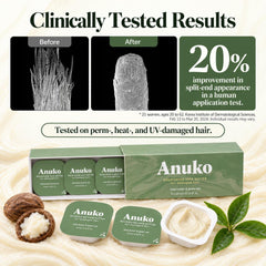 Anuko brand application showing pod spread through mid-lengths for detangling