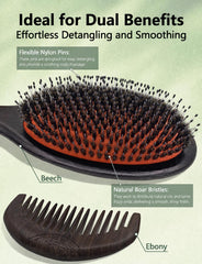Anynew wide-tooth comb flat lay demonstrating wide teeth to detangle without pulling