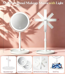 AOLERAY side view showing 360° rotation and 16-inch height for ergonomic use benefit