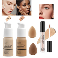 aolikoko foundation lipstick and blush close-up showing creamy texture benefits