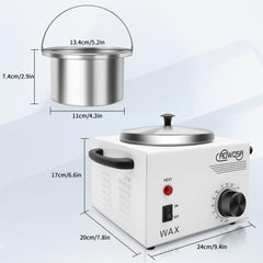 AOWOSA detail of temperature knob highlighting adjustable heat control for precise waxing