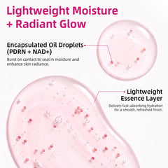 APBM pink oil beads close-up showing actives for radiant skin