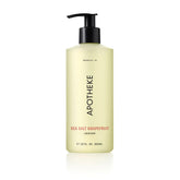 APOTHEKE front bottle showing Sea Salt Grapefruit label and elegant design, elevates sink aesthetic