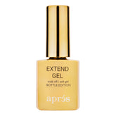 APRÉS gold bottle front view showing product and easy application