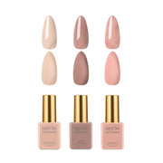 APRÉS mini trio front packaging showing three coordinated gel shades for easy travel and gifting