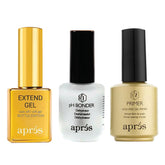 APRÉS gold-bottle pH bonder front packaging showing professional bottles and labels