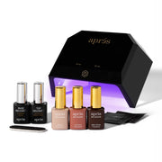 APRÉS starter kit box displayed, showing included contents and travel-ready convenience