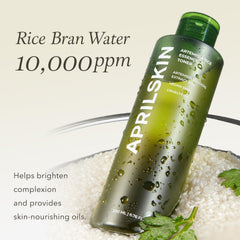 APRILSKIN cotton pad application demonstrating gentle cleansing and soothing