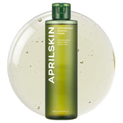 APRILSKIN front bottle showing sleek toner packaging and calming benefits