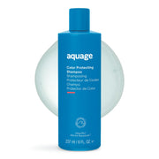 Aquage bottle front packaging showing product and benefit of color protection