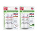 Aquaphor front packaging showing four lip repair sticks and variety benefits