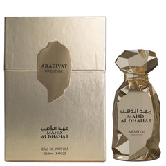 ARABIYAT prestige mahd al dhahab front bottle showing elegant packaging and premium presence