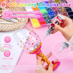 AraKulago tools and three 15ml B7000 glue tubes displayed for precise application