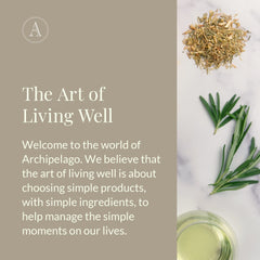 Archipelago Botanicals soy milk lotion staged in bathroom showing easy daily use and routine benefit