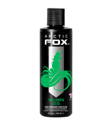 ARCTIC FOX jar front view showing Iris Green label and color benefits