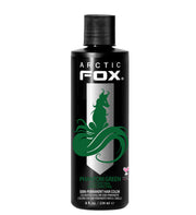 ARCTIC FOX bottle front view showing bold forest green and clear labeling benefit