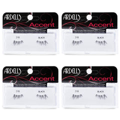 Ardell front packaging showing 318 half lashes and convenient 4-pack benefit