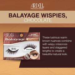 Ardell lash fiber texture detail highlighting chocolate-to-black balayage depth