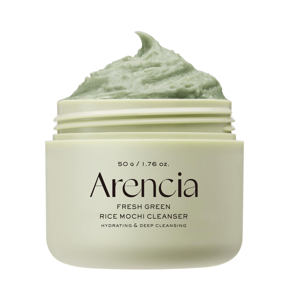 ARENCIA front jar shot showing packaging and product benefit of gentle cleansing